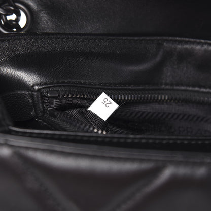 Prada Nappa Triangle Stitched Large Spectrum Bag Black 6 of 10