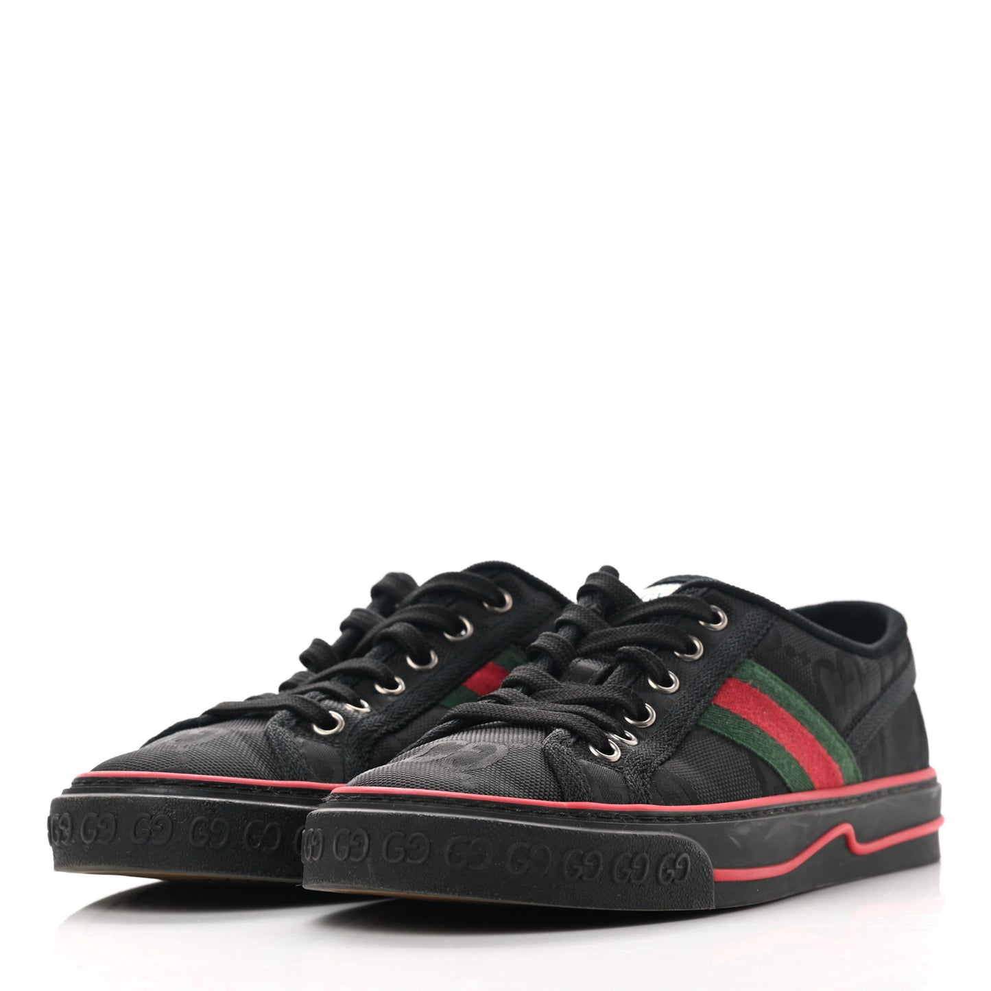 Econyl Nylon Web Monogram Off The Grid Womens 1977 Tennis Sneakers 37 Black