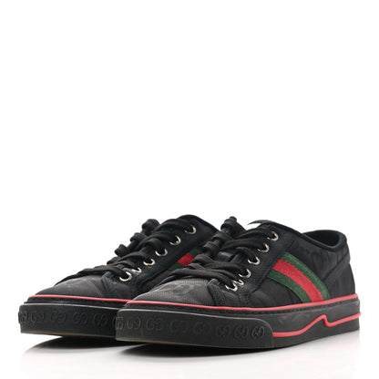 Gucci Econyl Nylon Web Monogram Off The Grid Womens 1977 Tennis Sneakers 37 Black 3 of 9