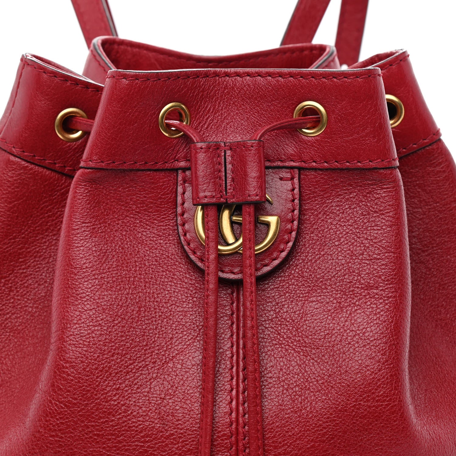 Gucci Piuma Lux Energy Medium Re(Belle) Convertible Bucket Bag Hibiscus Red 9 of 11