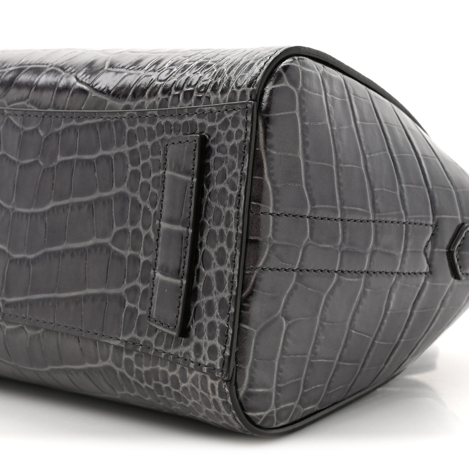 Givenchy Calfskin Crocodile Embossed Mini Antigona Storm Grey 9 of 10