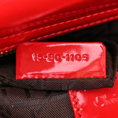 Christian Dior Patent Cannage Mini Lady Dior Red 7 of 13
