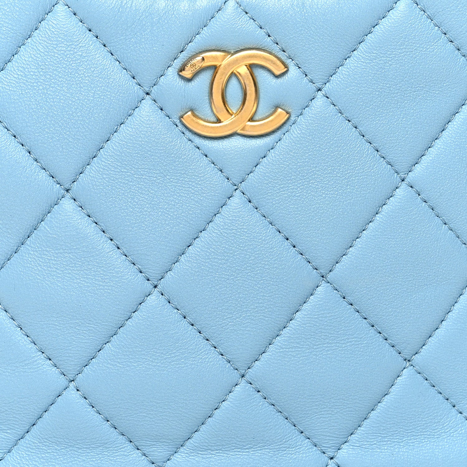 Chanel Lambskin Quilted CC Chain Hobo Blue 8 of 12