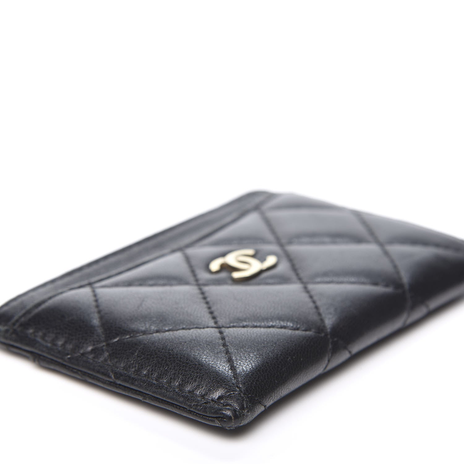 Chanel Lambskin Quilted Card Holder Black 5 of 9