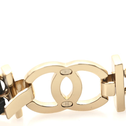 Chanel Lambskin Ruched Chain CC Belt 90 36 Black Multicolor 4 of 4