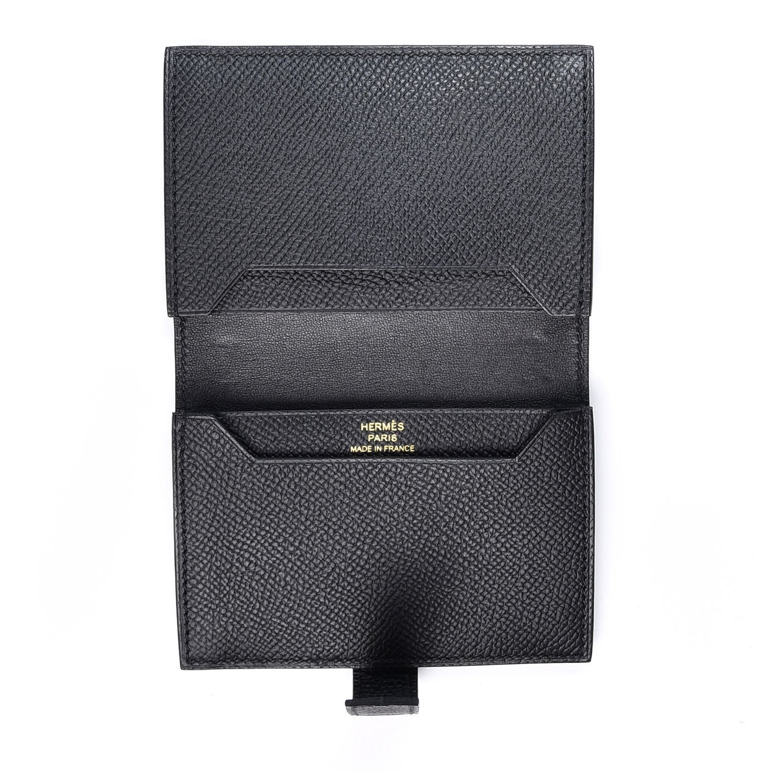Hermes Epsom Bearn Card Holder Wallet Black 4 of 8