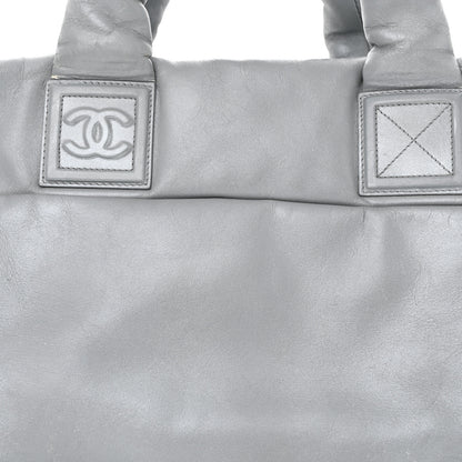 Chanel Metallic Lambskin Quilted Small Coco Cocoon Reversible Tote Light Grey 8 of 23