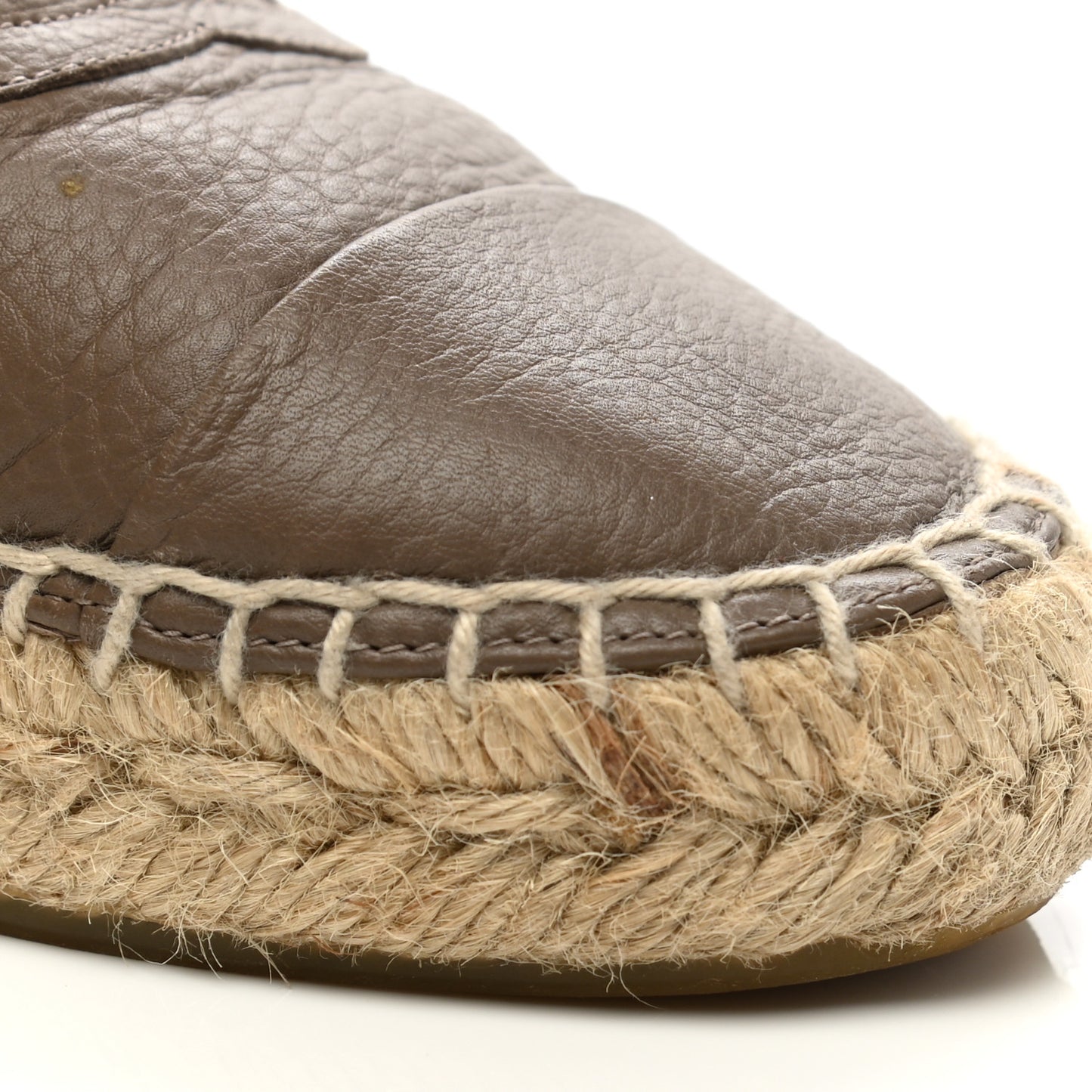 Calfskin CC Espadrille Mules 36 Dark Beige