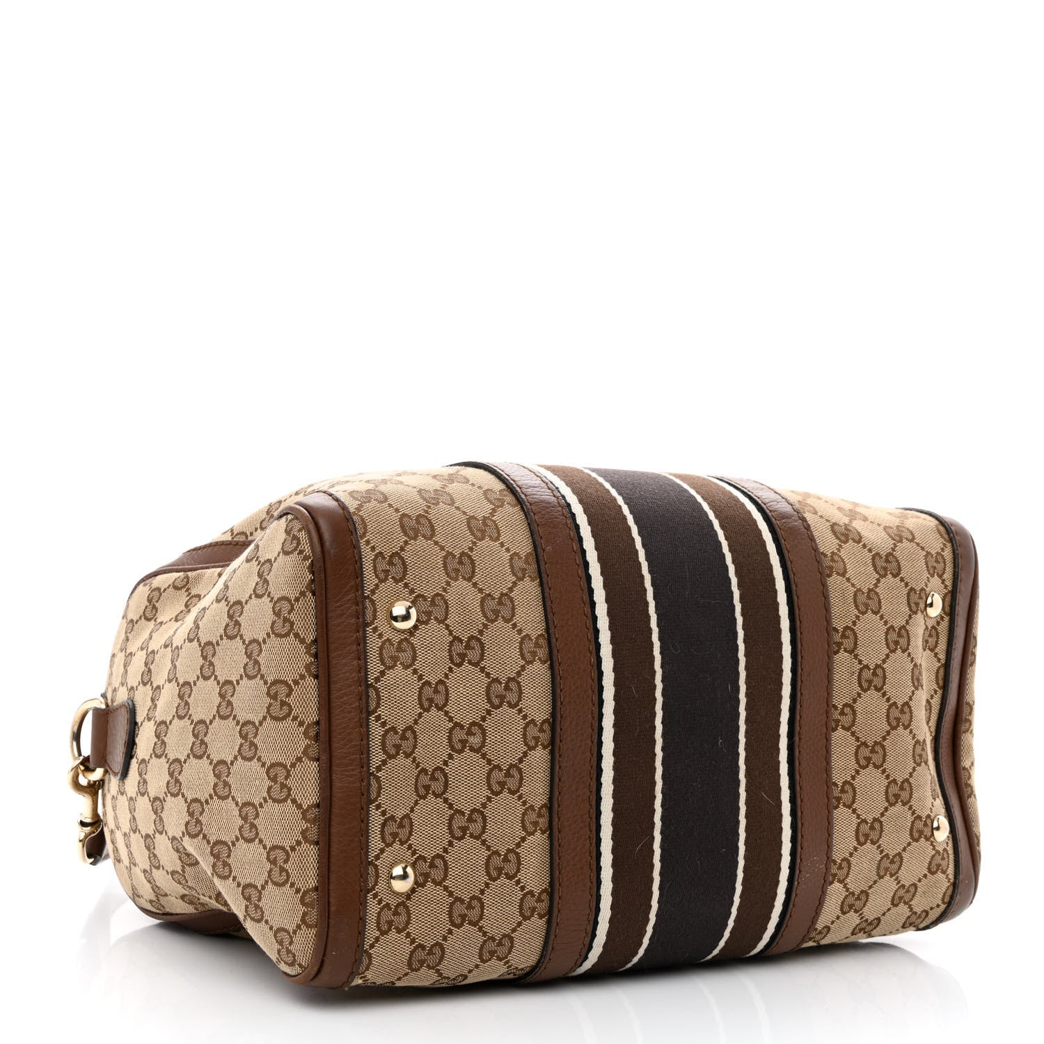 Gucci Monogram Web Medium Boston Dark Brown 4 of 19