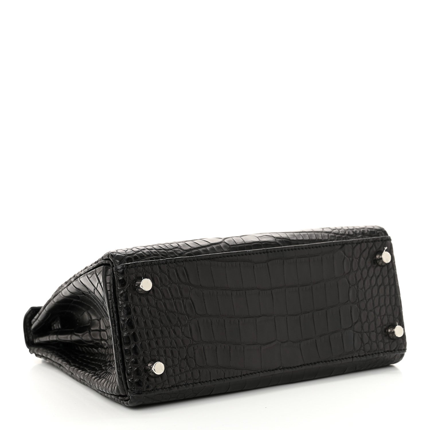 Hermes Matte Alligator Kelly Retourne 25 Black 4 of 15