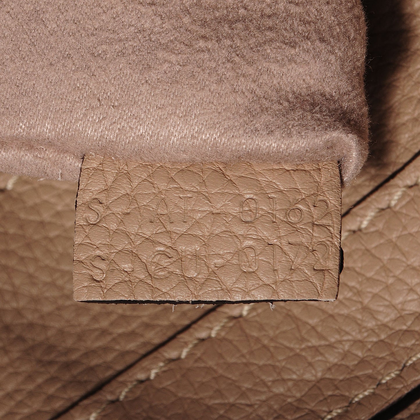 Drummed Calfskin Micro Luggage Dune