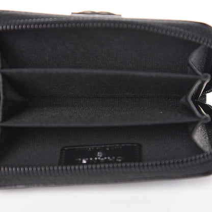 Chanel Calfskin Quilted Boy Zip Around Coin Purse Wallet Black 5 of 8