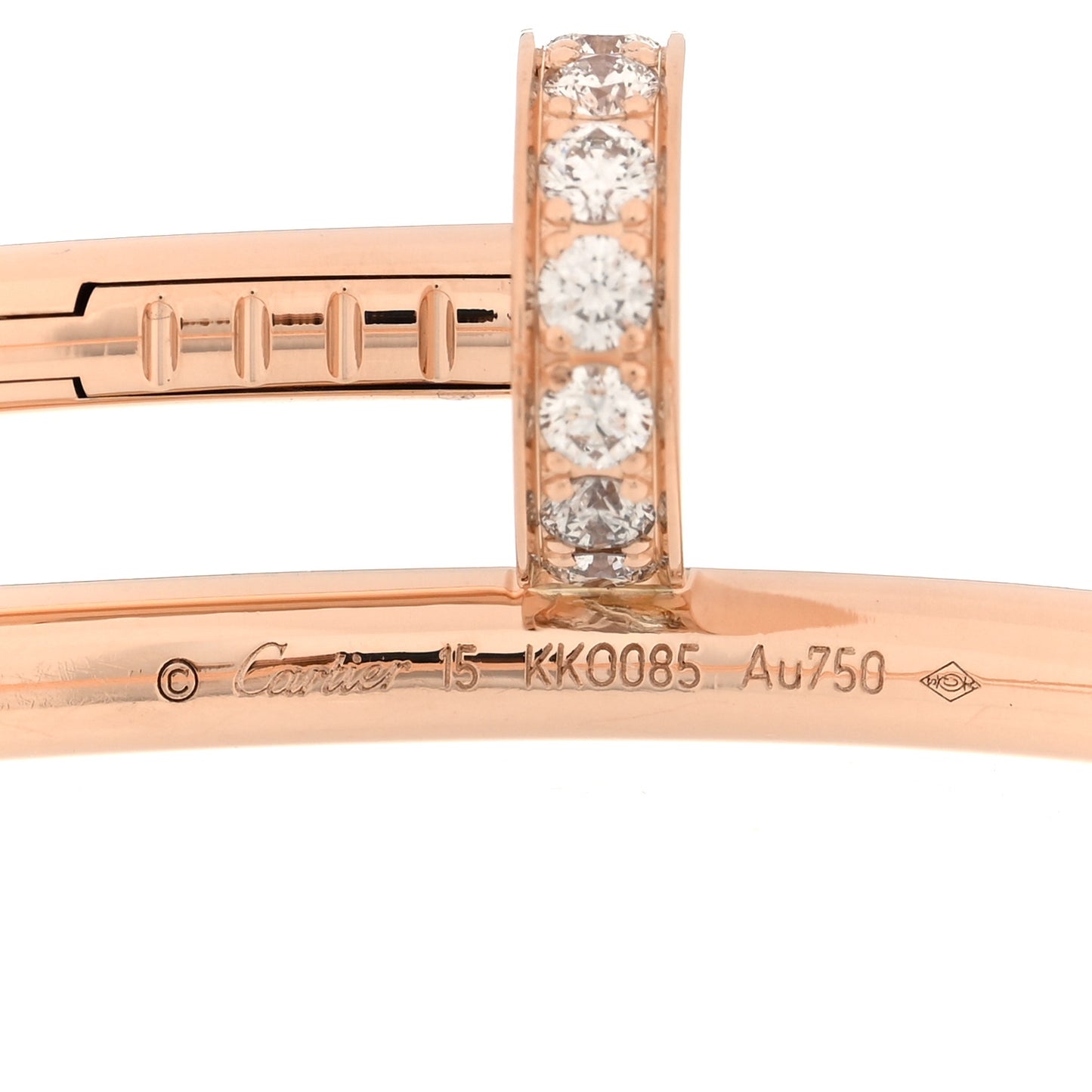 18K Pink Gold Diamond Juste Un Clou Bracelet 15