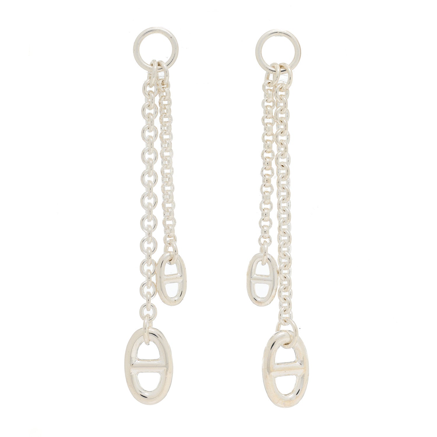 Hermes Sterling Silver PM Farandole Earrings 1 of 5
