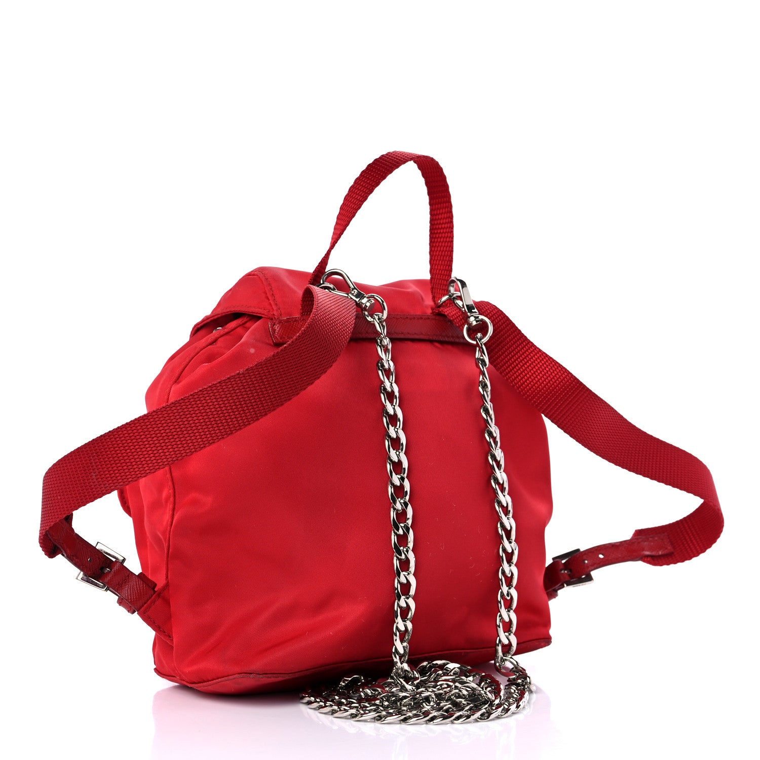 Prada Nylon Vela Mini Crossbody Backpack Rosso 3 of 10