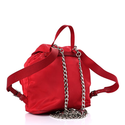 Prada Nylon Vela Mini Crossbody Backpack Rosso 3 of 10