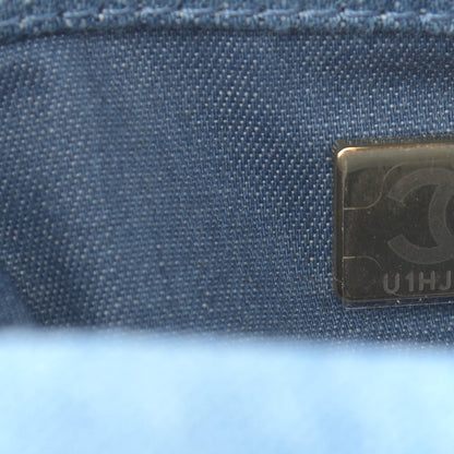 Chanel Denim Quilted Mini Pearl Crush Rectangular Flap Blue 7 of 15