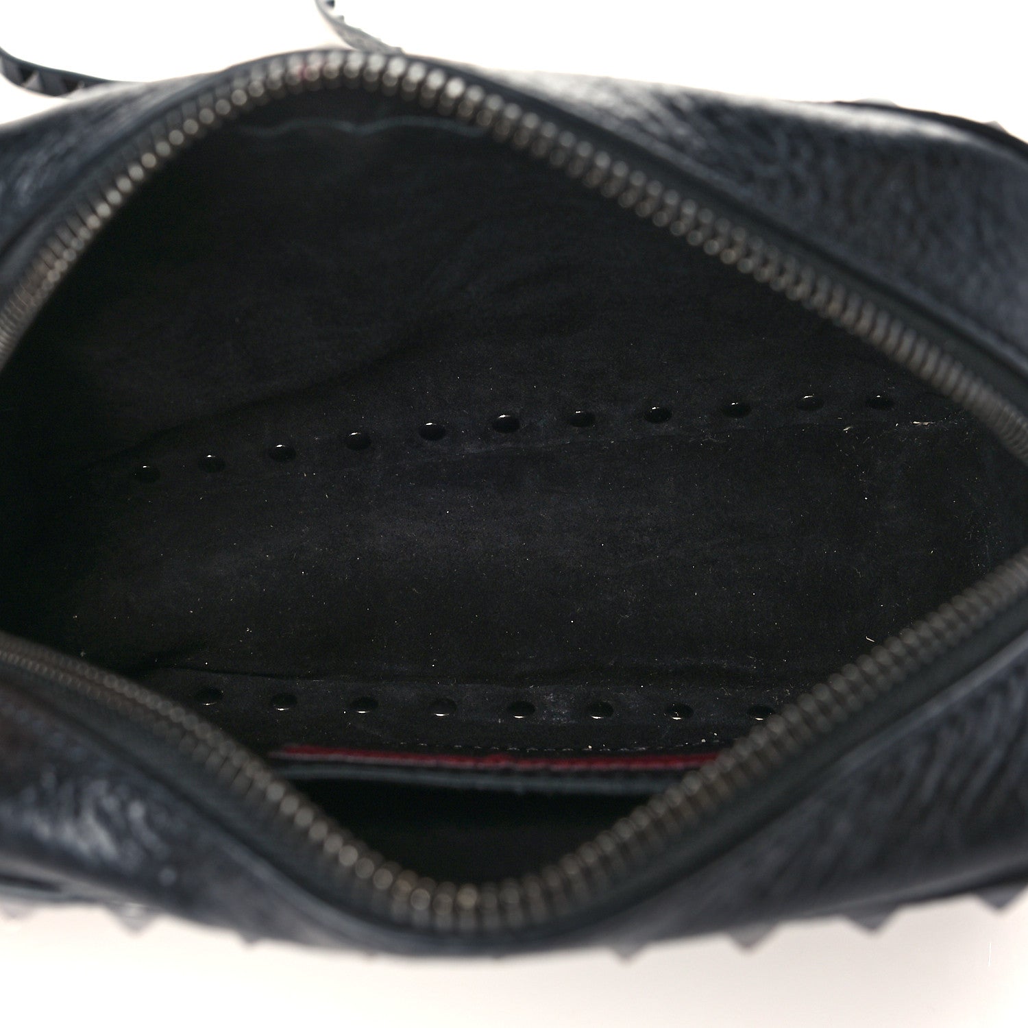 Valentino Garavani Craquele Nappa Rockstud Crystal Punk Heart Camera Crossbody Bag Black 4 of 6