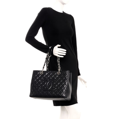 Chanel Caviar Quilted Grand Shopping Tote GST Black 2 of 10