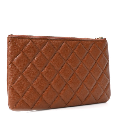Chanel Caviar Crystal Quilted Coco Candy Cosmetic Case Brown 3 of 11