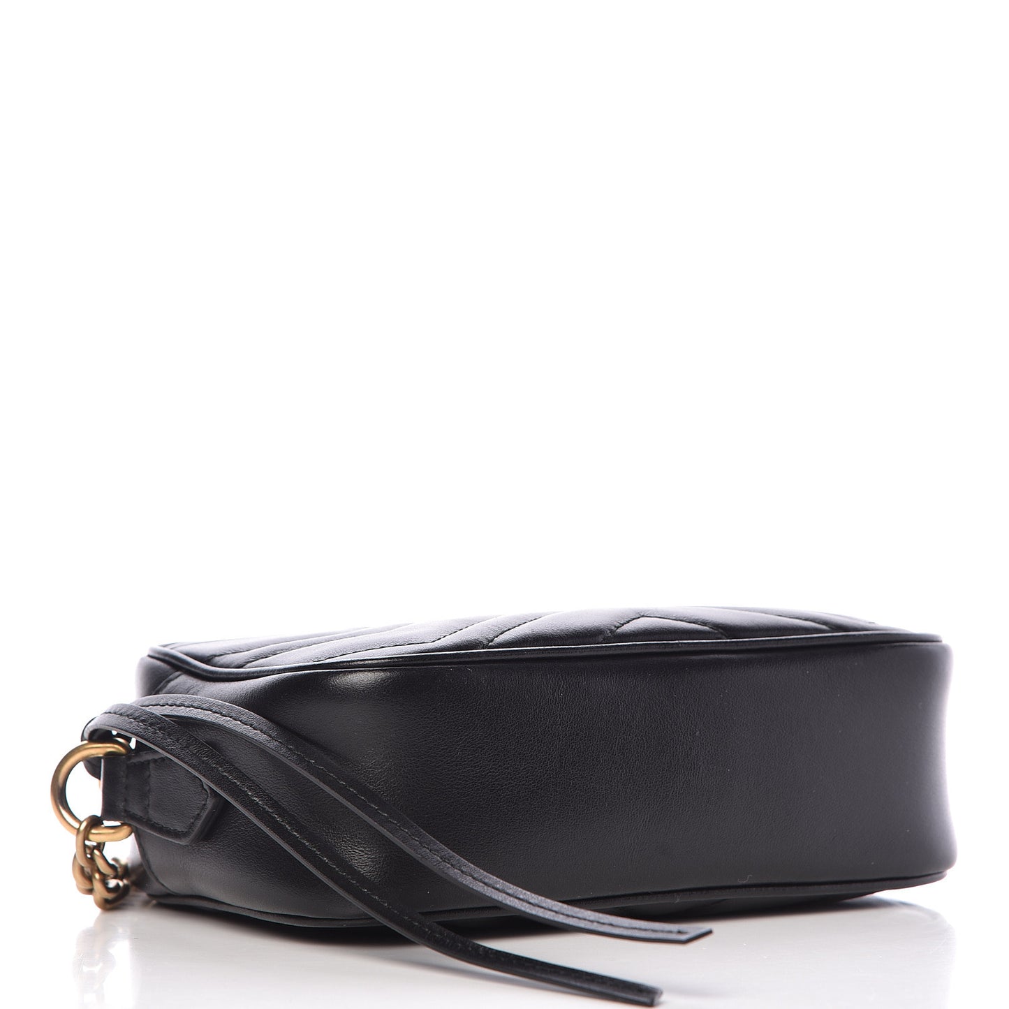 Calfskin Matelasse Mini GG Marmont Chain Shoulder Bag Black