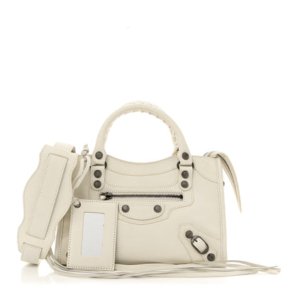 Balenciaga Agneau Classic Hardware Mini City White 3 of 11