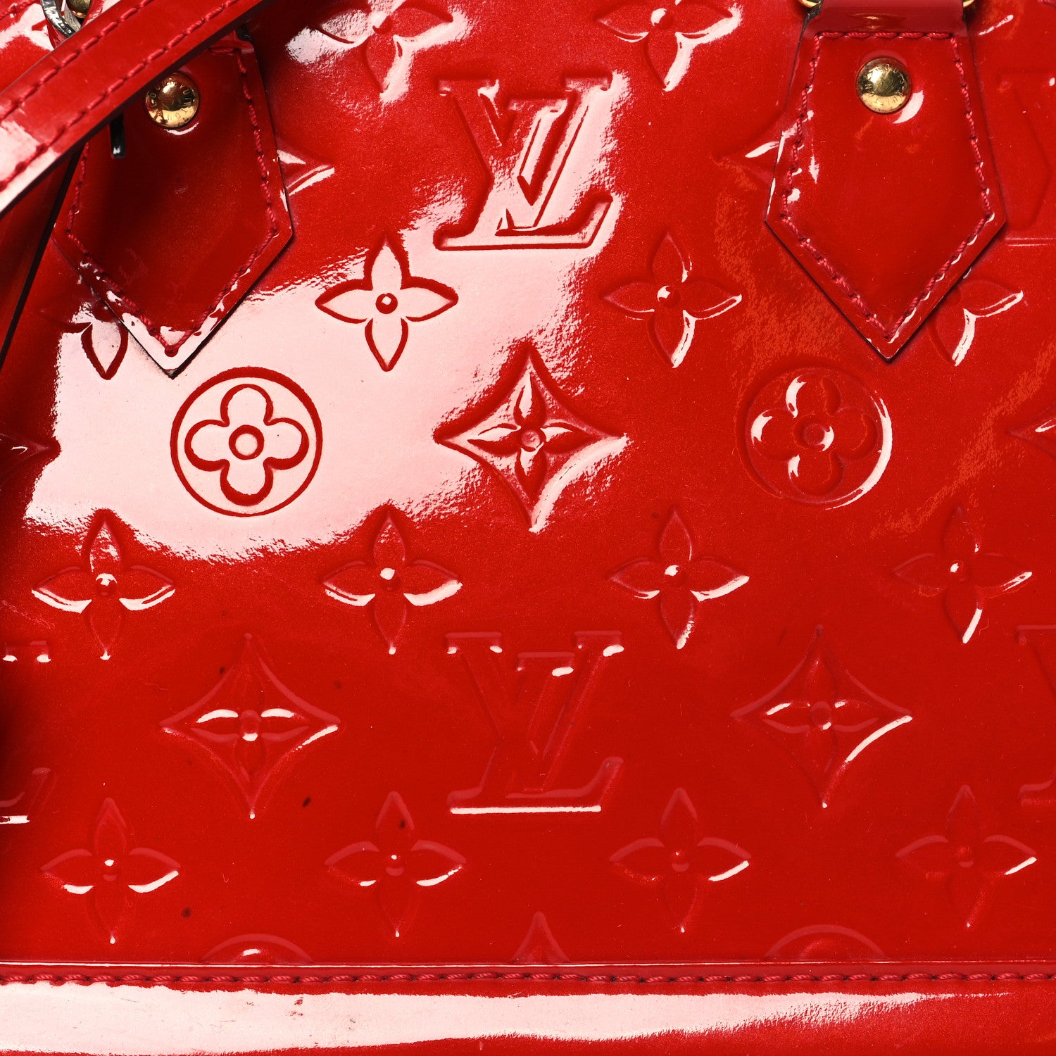 Louis Vuitton Vernis Alma BB Cherry 7 of 11