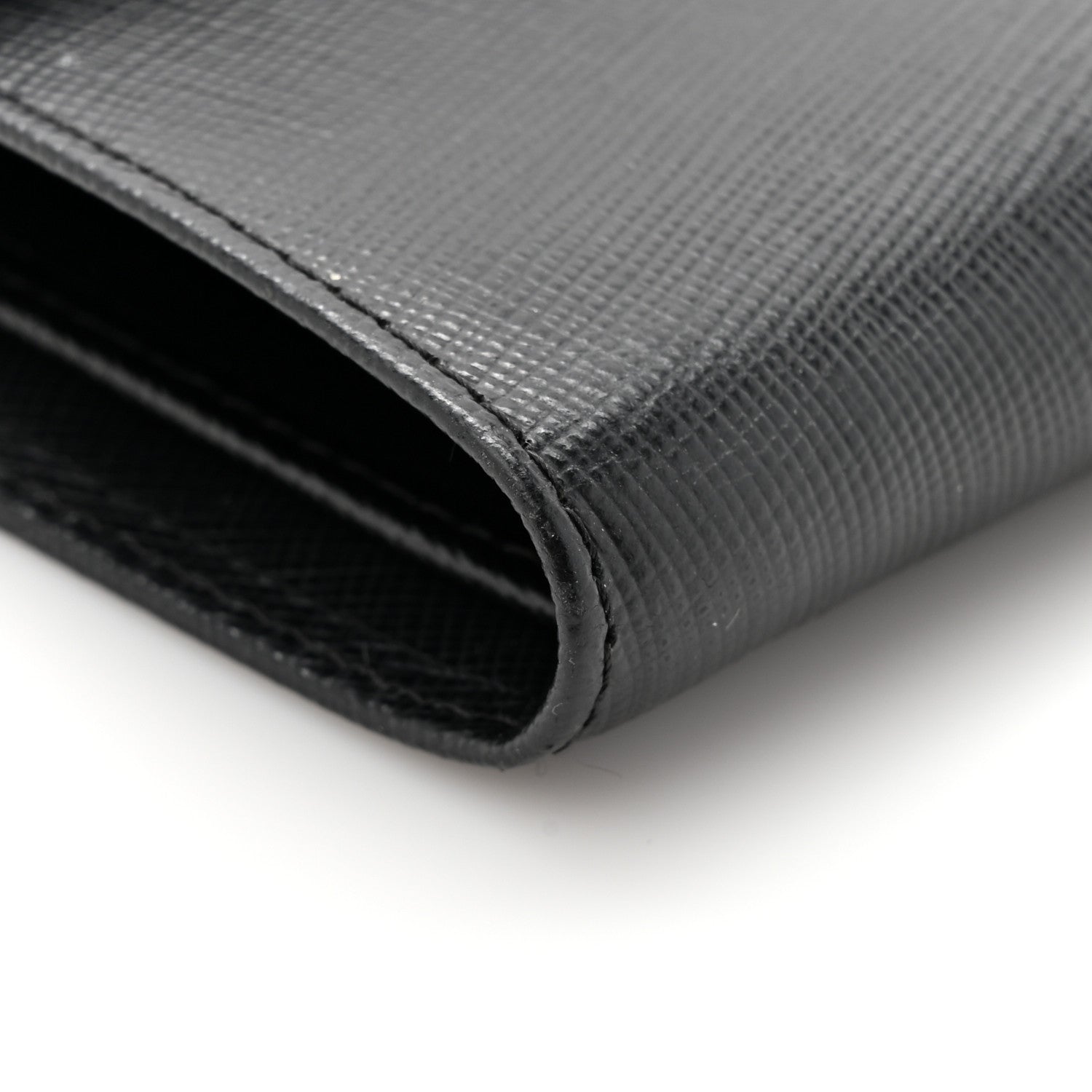 Prada Saffiano Metal Flap Wallet Black 9 of 11