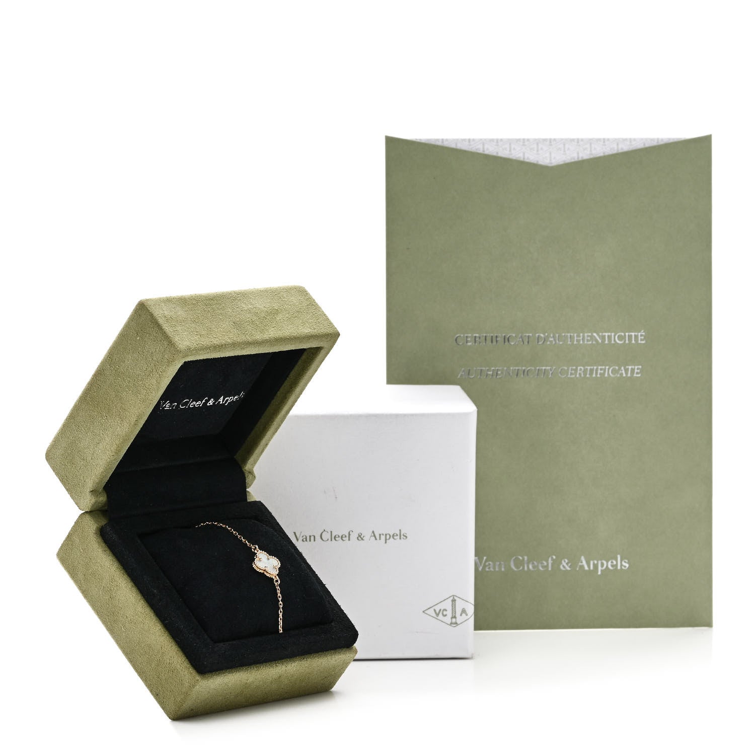 Van Cleef & Arpels 18K Yellow Gold Mother of Pearl Sweet Alhambra Bracelet 5 of 5