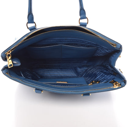 Prada Saffiano Large Galleria Double Zip Tote Cobalto 5 of 16