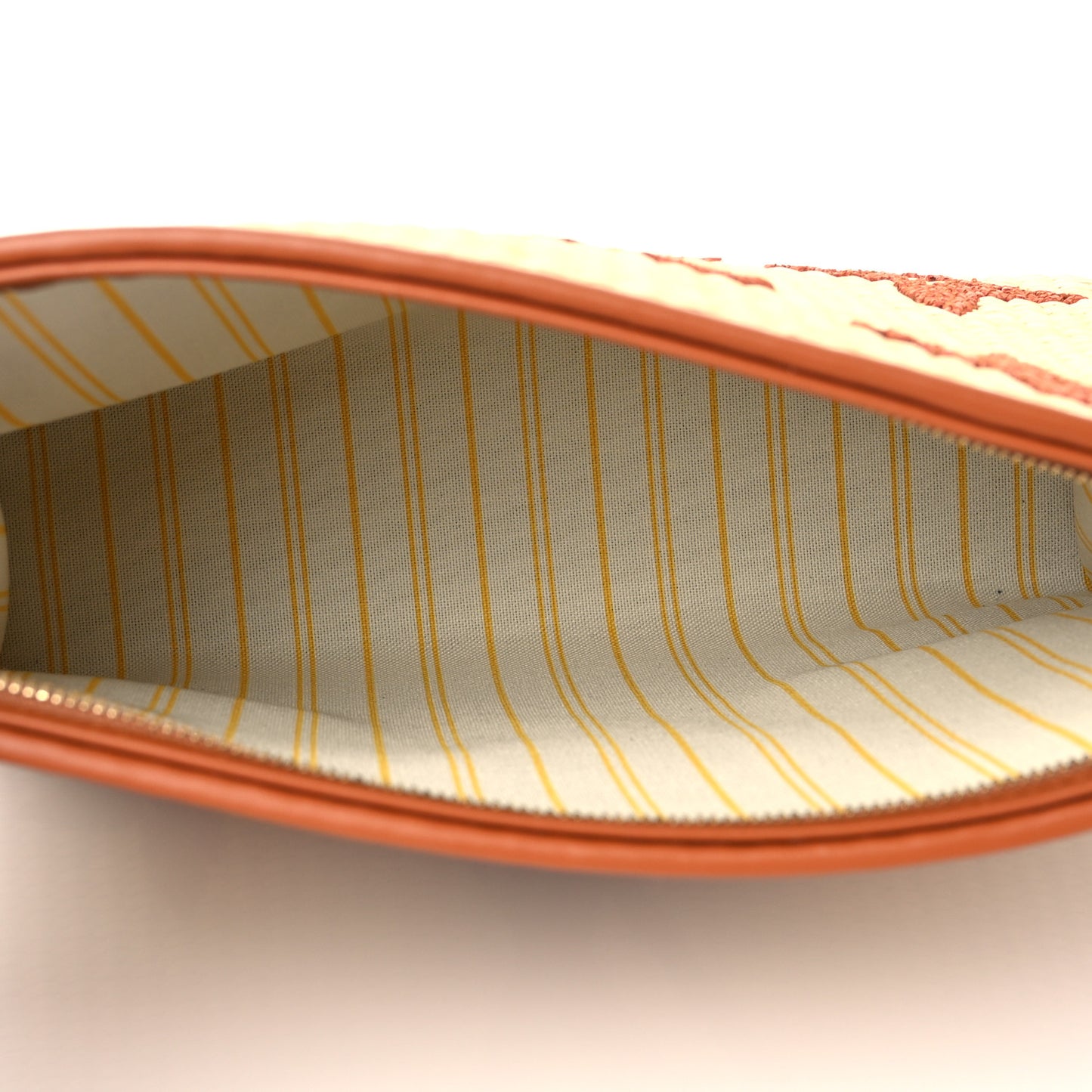 Raffia Monogram Giant Toiletry Pouch 26 Tan