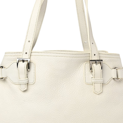 Prada Vitello Daino Shoulder Bag White 9 of 13
