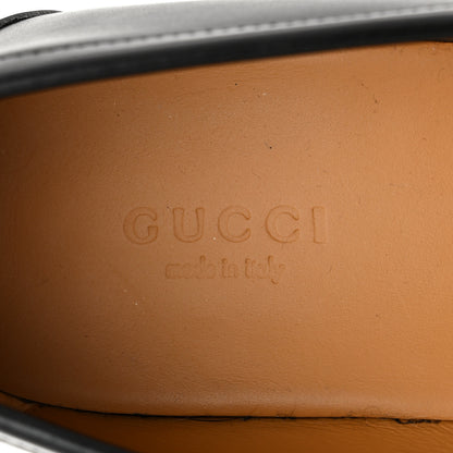 Gucci Kama Calfskin Horsebit Womens Wedge Platform Loafers 39 Black 7 of 11