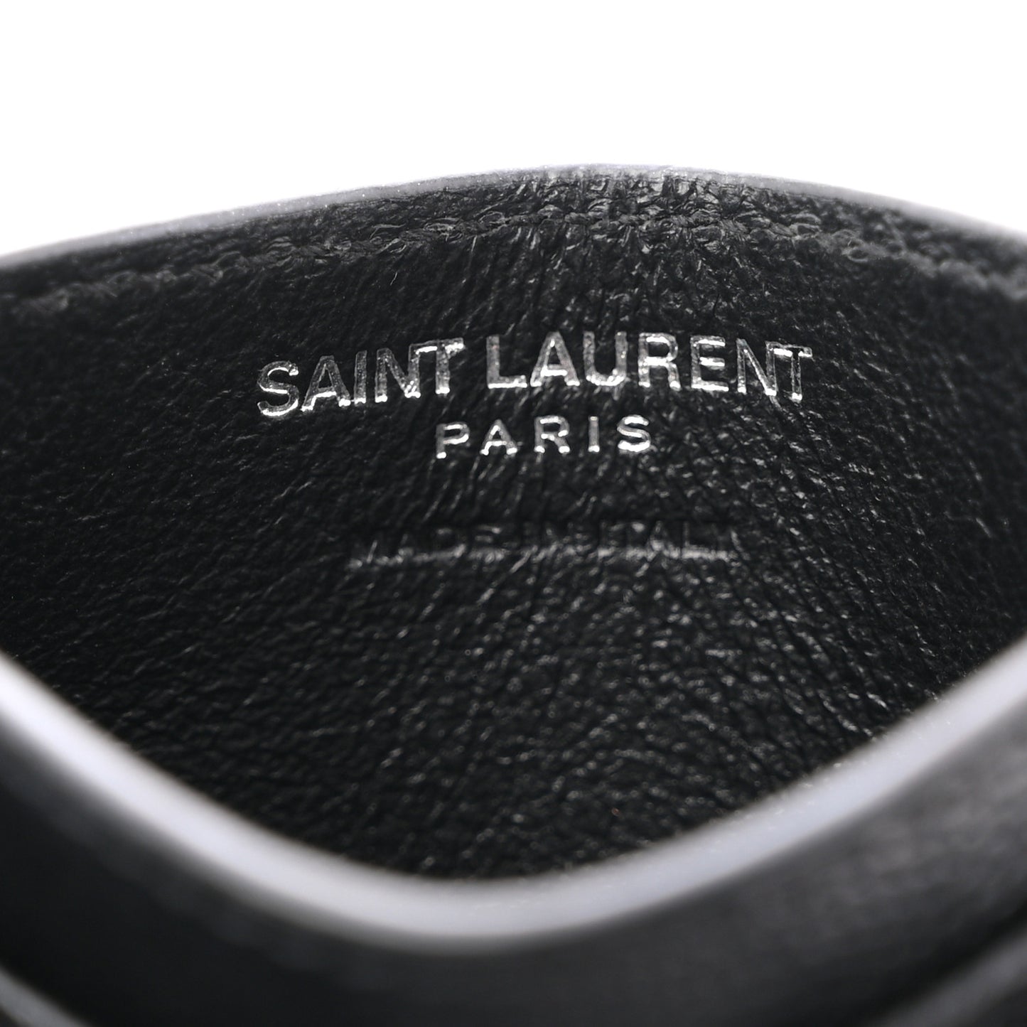 Grain De Poudre Matelasse Chevron Monogram Credit Card Case Black