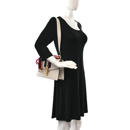 Gucci Calfskin Small Sylvie Shoulder Bag Off White 3 of 10