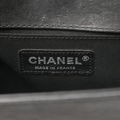 Chanel Calfskin Quilted Embellished Metal Small Boy Flap Black 6 of 15