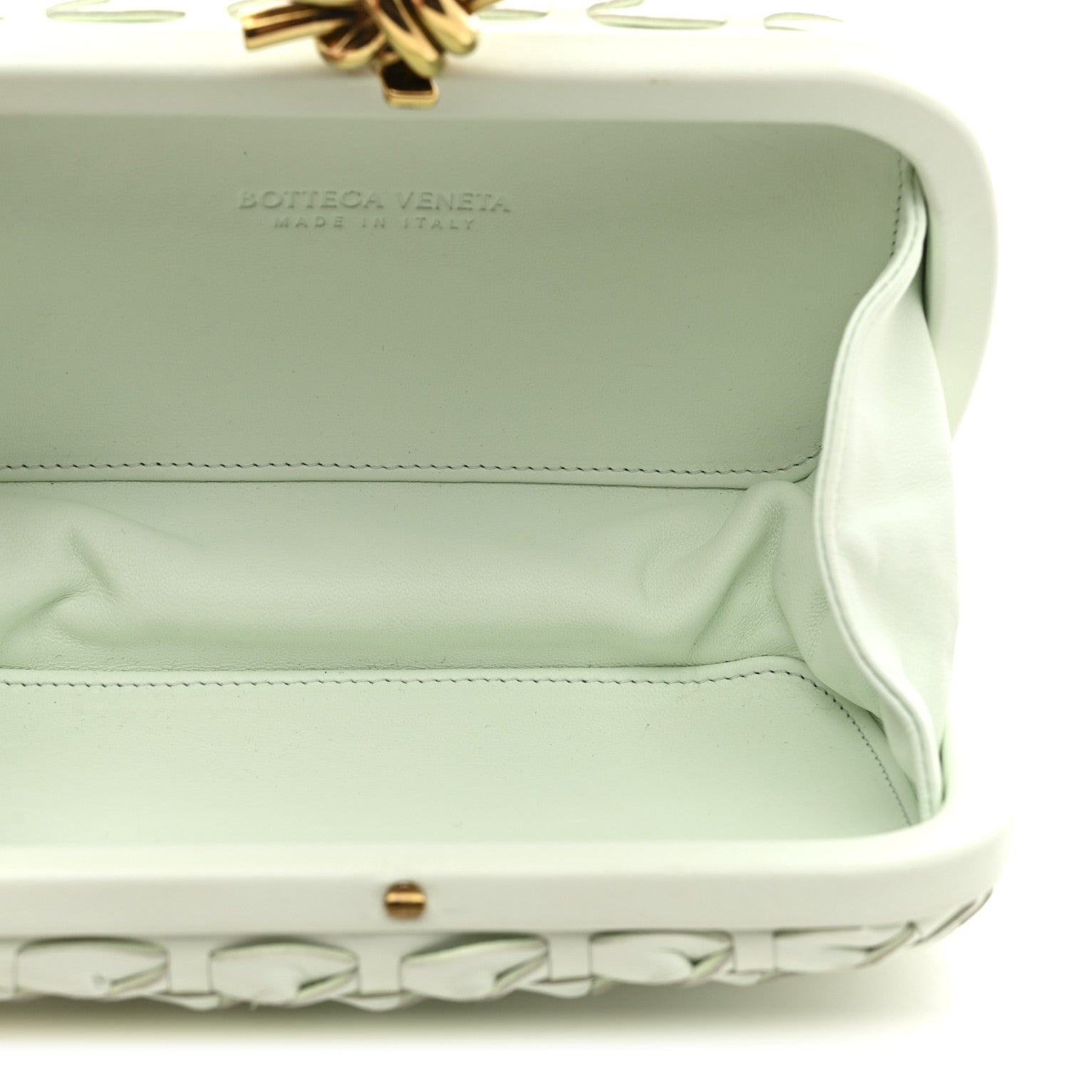 Bottega Veneta Intrecciato Minaudiere Knot Clutch Glacier 5 of 6