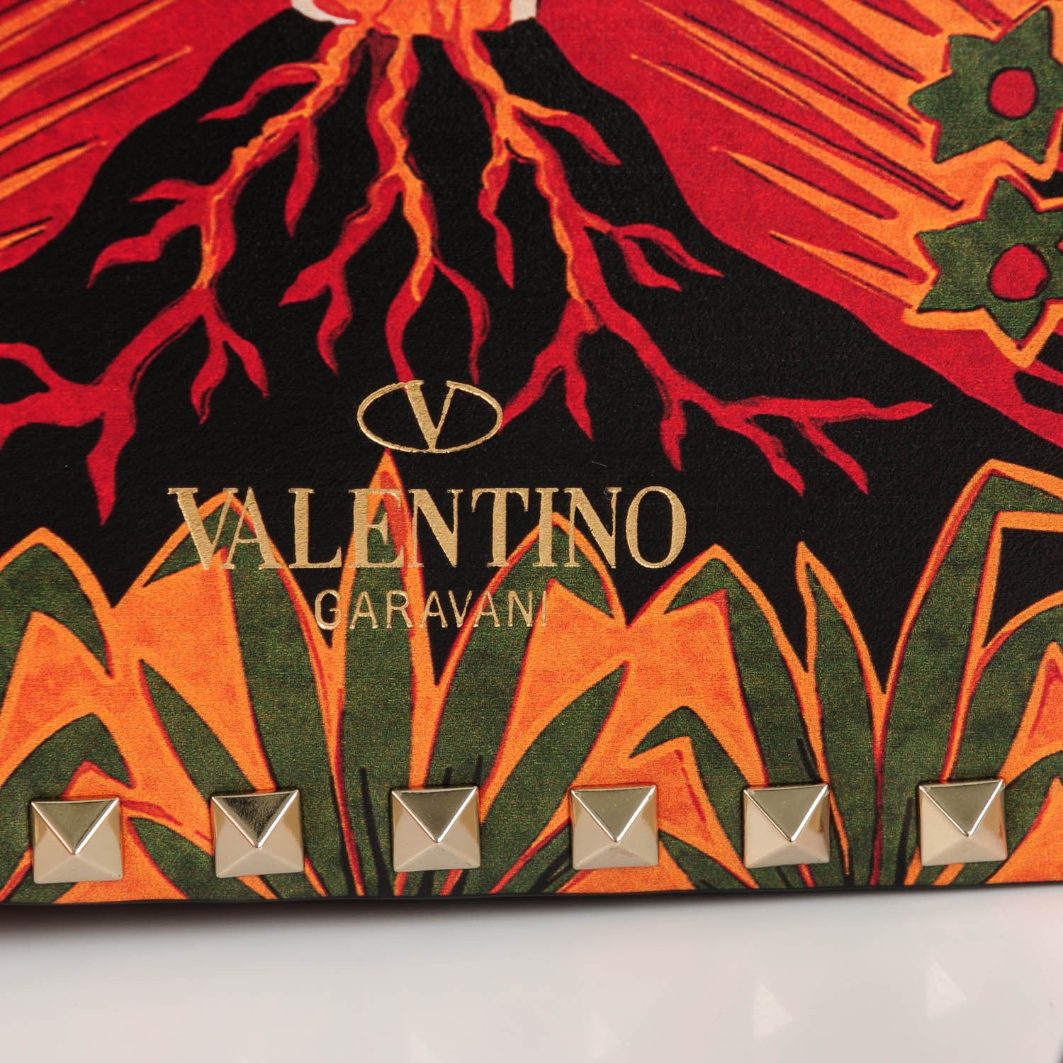 Valentino Garavani Vitello Enchanted Wonderland Medium Rockstud Flap Saddle Bag Rosso Valentino 5 of 8