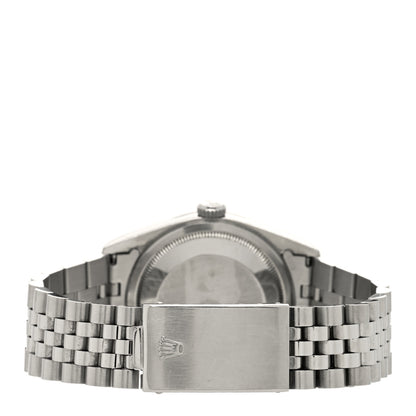 Rolex Stainless Steel 18K White Gold Diamond 36mm Oyster Perpetual Datejust Watch Silver 16234 3 of 4