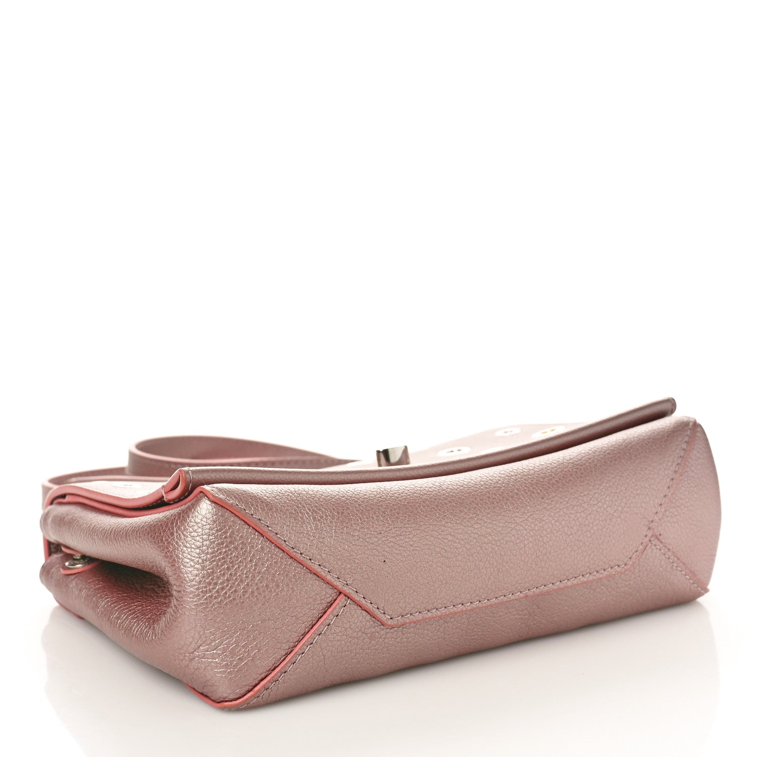 Louis Vuitton Soft Calfskin Eyelet Lockme II Chain Bag BB Rose Gold 4 of 9