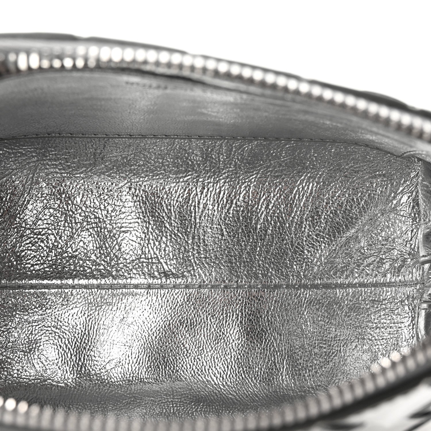 Bottega Veneta Mirror Laminated Nappa Intrecciato Beauty Pouch Silver 5 of 7