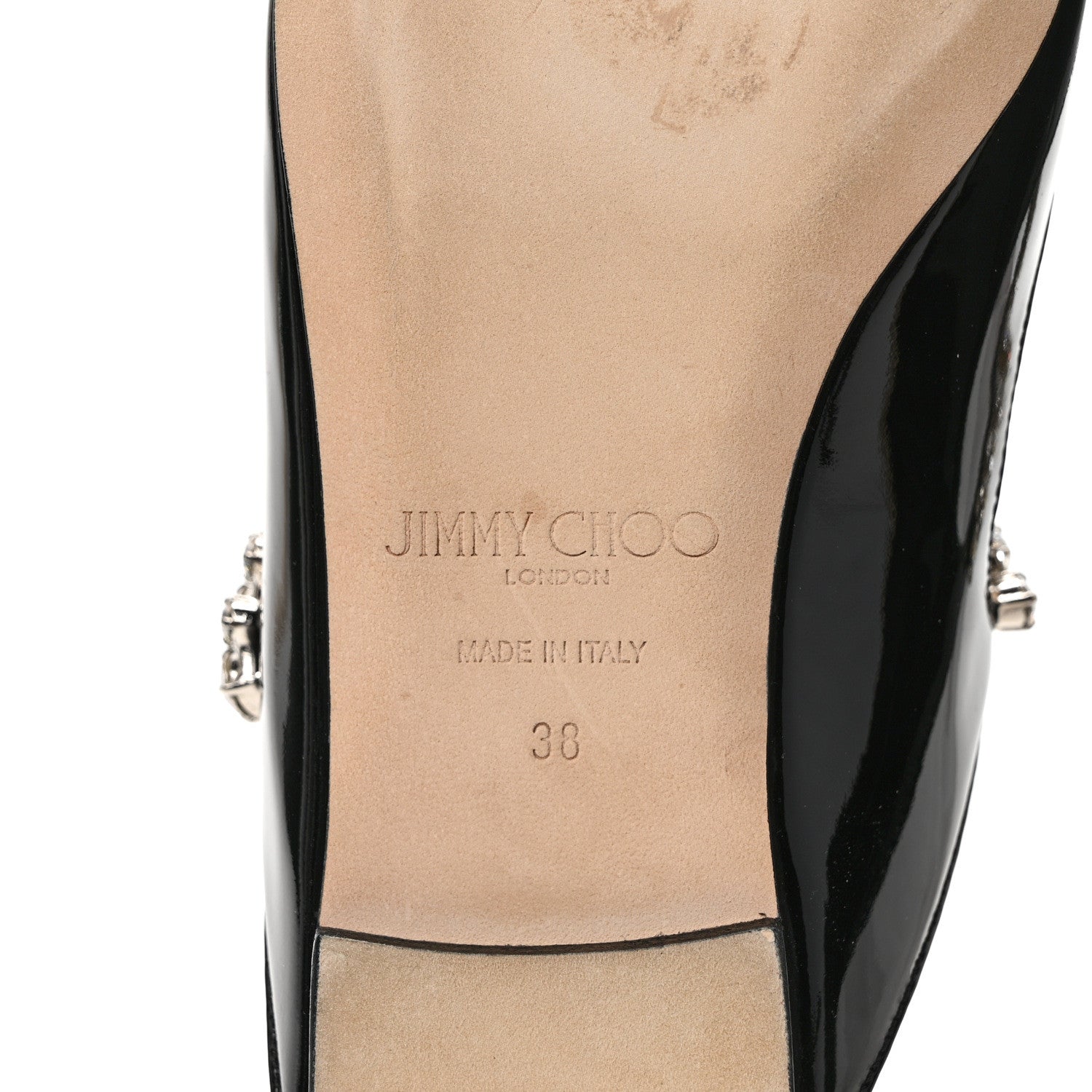 Jimmy Choo Patent Calfskin Bing 100 Mules 38 Black 6 of 8