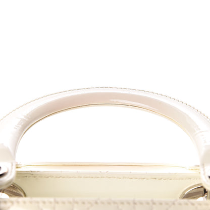 Christian Dior Patent Cannage Large Lady Dior White 10 of 19