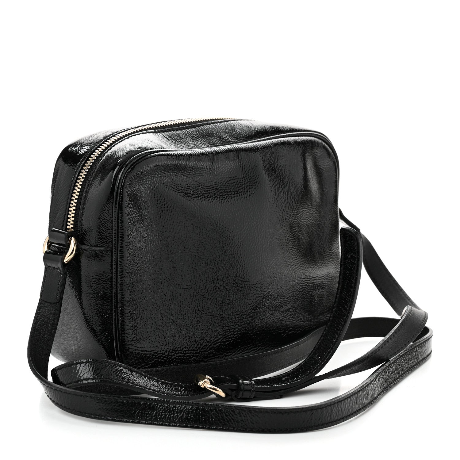 Gucci Soft Patent Small Soho Disco Bag Black 3 of 10