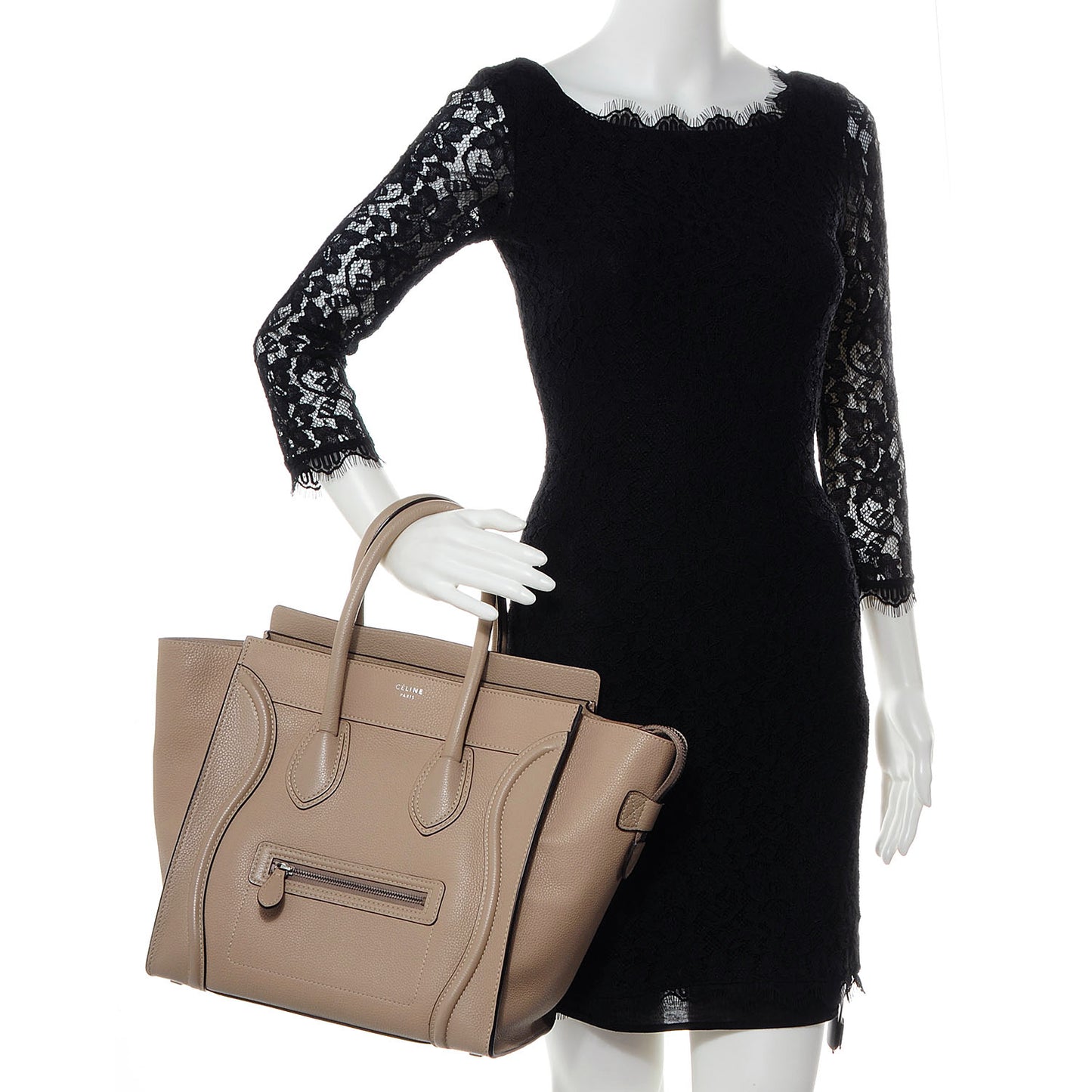 Drummed Calfskin Mini Luggage Dune