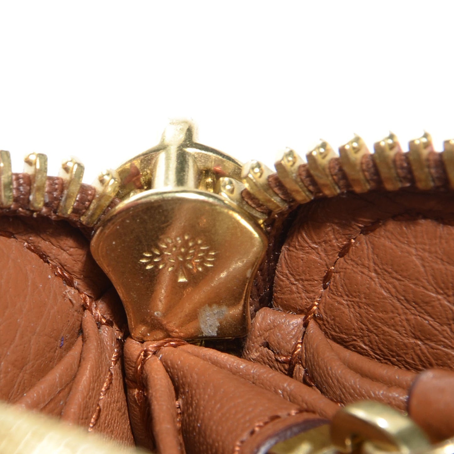 Pebbled Leather Effie Zip Around Long Wallet Oak