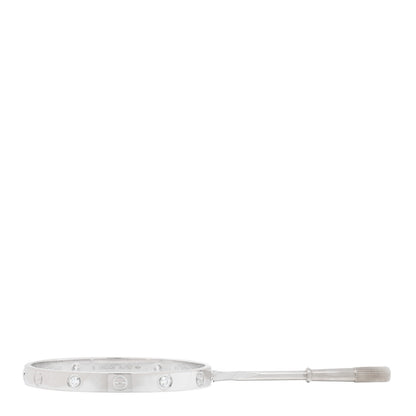 Cartier 18K White Gold 4 Diamond LOVE Bracelet 16 4 of 6