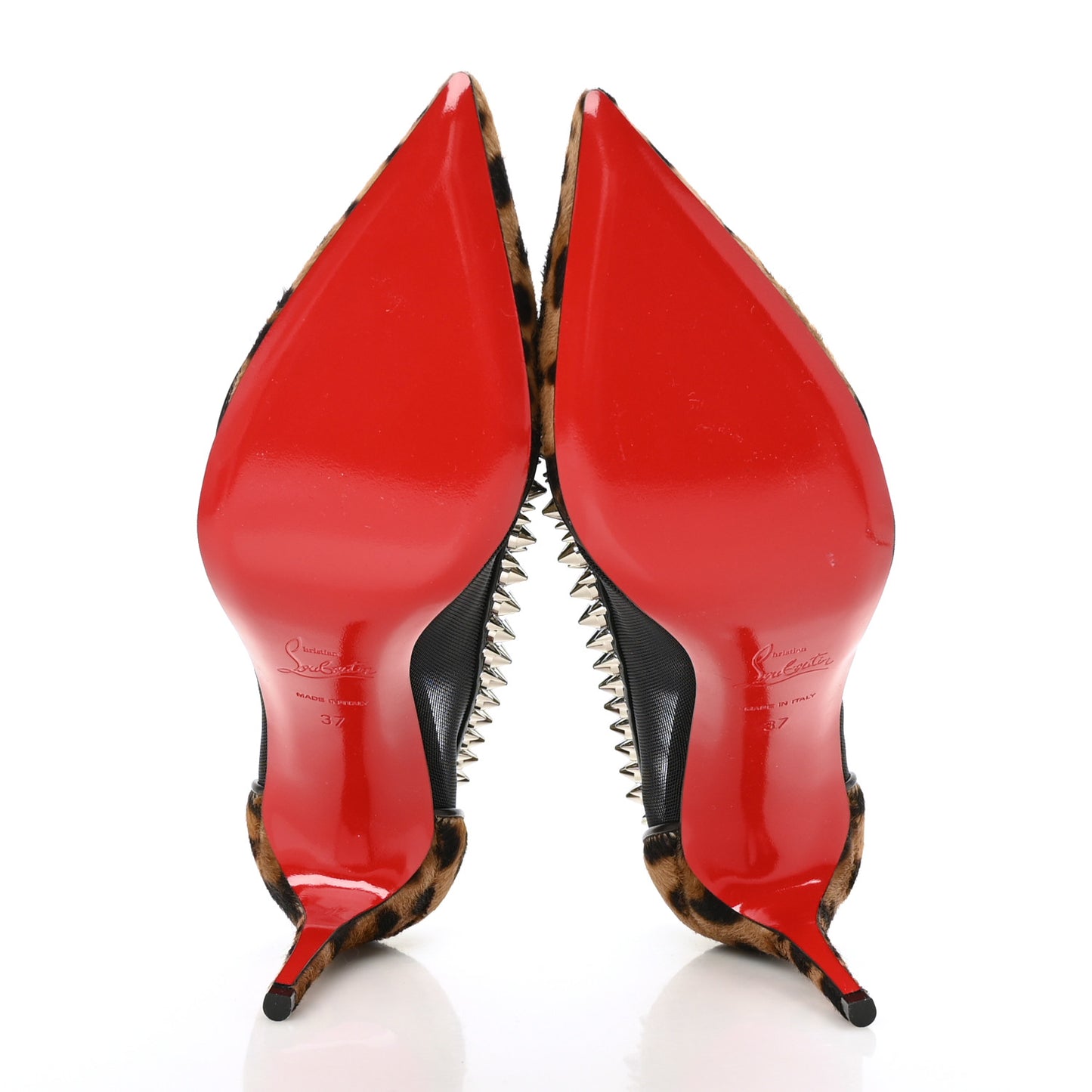 Pony Hair Galativi Spikes 85 Pumps 37 Brown Silver