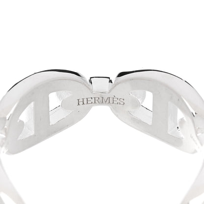 Hermes Sterling Silver PM Chaine d'Ancre Enchainee Band Ring 55 7.25 4 of 9