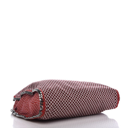 Stella McCartney Cotton Canvas Printed Big Falabella Tote Red 4 of 9